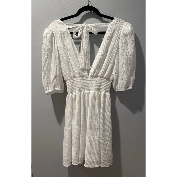 Gina Tricot  Size 36/ US size 4 White Knee-Length Sheath Dress Long Sleeve - Picture 6 of 16